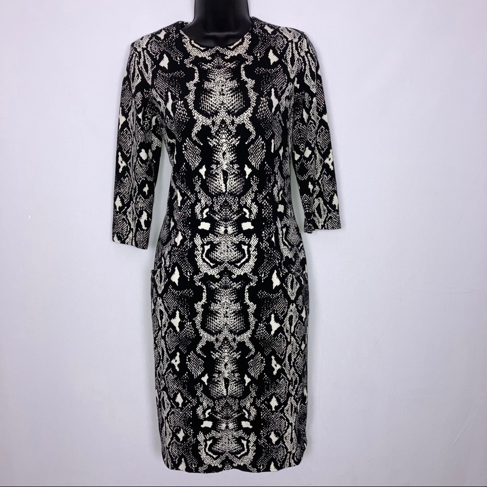 J McLaughlin Catalyst snakeskin print dress sz S